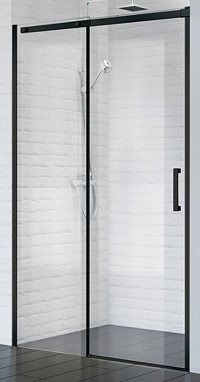 Душевая дверь BelBagno Acqua 150х195 см ACQUA-BF-1-150-C-NERO профиль черный стекло прозрачное