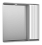 Зеркальный шкаф Brevita Balaton 80 см BAL-04080-01-01П правый, с подсветкой, белый / серый - 2 изображение