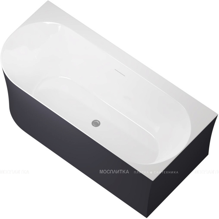 Акриловая ванна Allen Brau Priority 1700x780 2.31004.20B/AM антрацит/белый глянцевый - изображение 2
