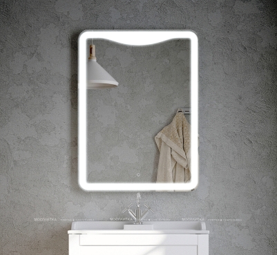 Зеркало Corozo Орли 60 см SD-00000919 с подсветкой и сенсорным выключателем, белый - 3 изображение