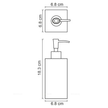 Дозатор для жидкого мыла Wasserkraft Kammel K-9199 белый мрамор - 4 изображение
