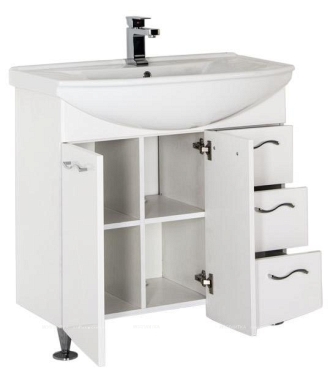 Комплект мебели для ванной Aquanet Моника 85 белый раковина Стиль - 5 изображение