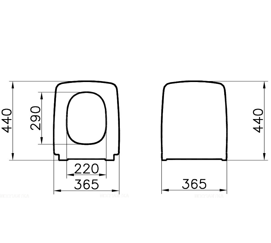 Крышка-сиденье Vitra Metropole тонкое, микролифт, цвет черный, 122-083-009 - изображение 2