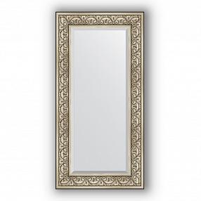 Зеркало в багетной раме Evoform Exclusive BY 3502 60 x 120 см, баРокко серебро