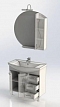 Комплект мебели для ванной Aquanet Моника 85 белый раковина Стиль - 9 изображение