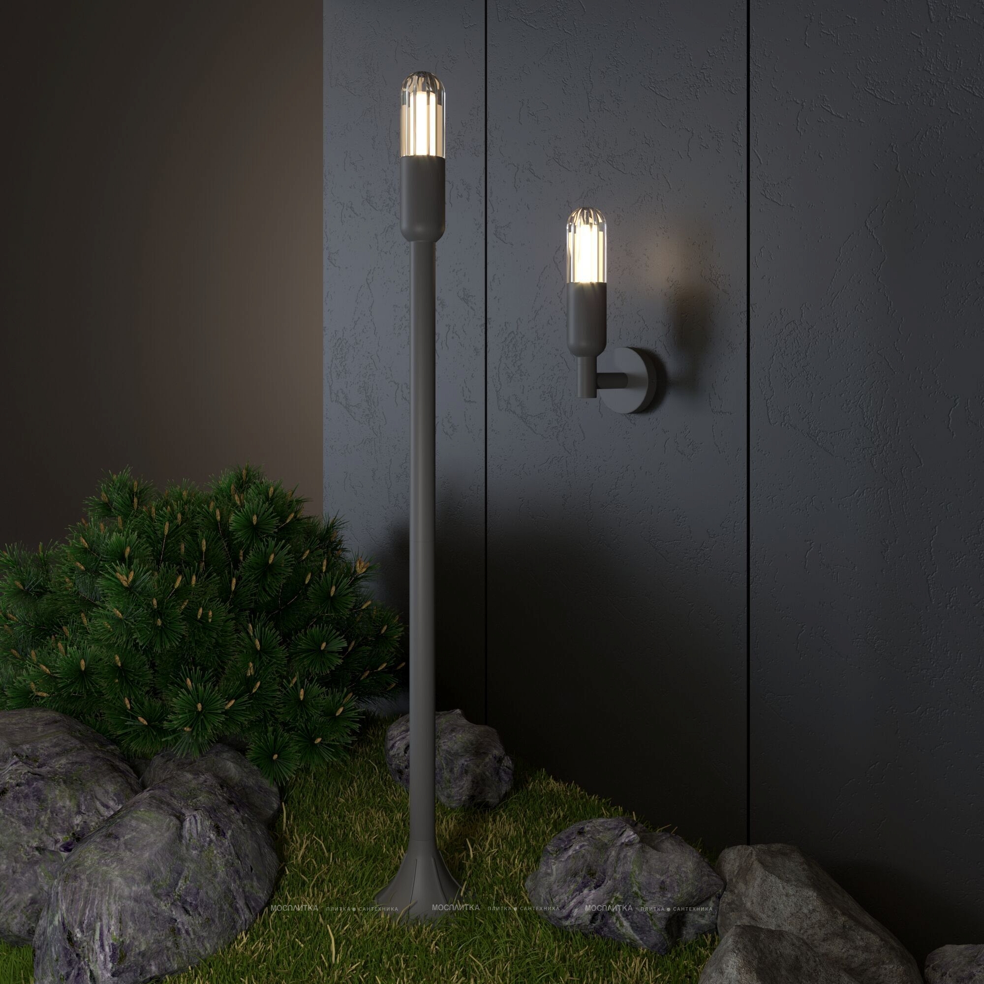 Светильник садово-парковый со светодиодами ISIDA LED серый 35165/F - изображение 3