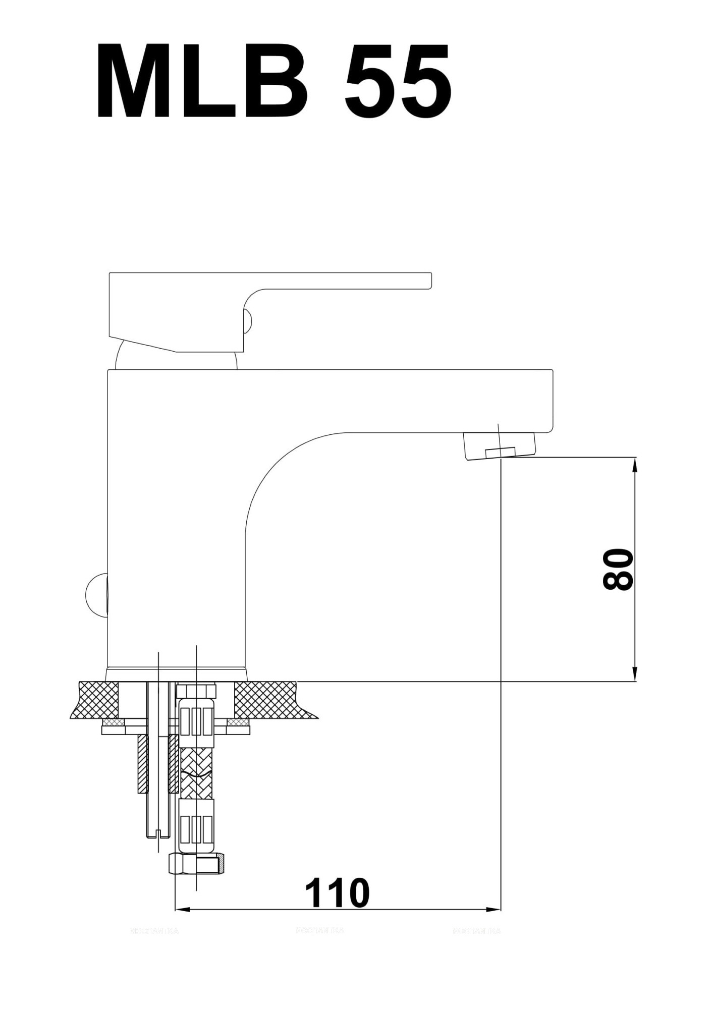 Смеситель для раковины GPD Solus MLB55 хром глянец - изображение 10