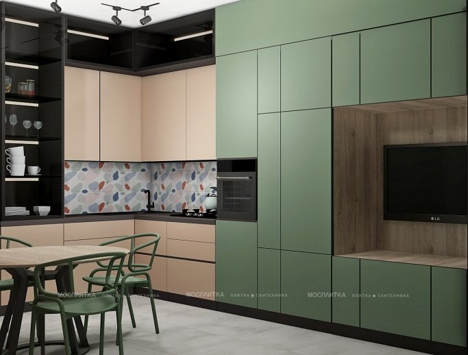 Дизайн Кухня в стиле Современный в сером цвете №12803 - 4 изображение