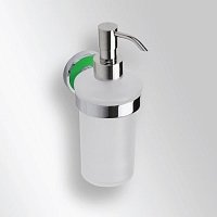 Дозатор жидкого мыла Bemeta Trend-i 104109018a 8 x 10 x 18 см, хром, зеленый