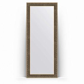Зеркало в багетной раме Evoform Definite Floor BY 6030 84 x 204 см, вензель серебряный