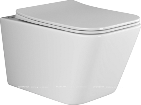 Комплект подвесной безободковый унитаз Ceramica Nova Metric Rimless CN3007 с крышкой-сиденьем + инсталляция Am.Pm Pro I012704 - 2 изображение