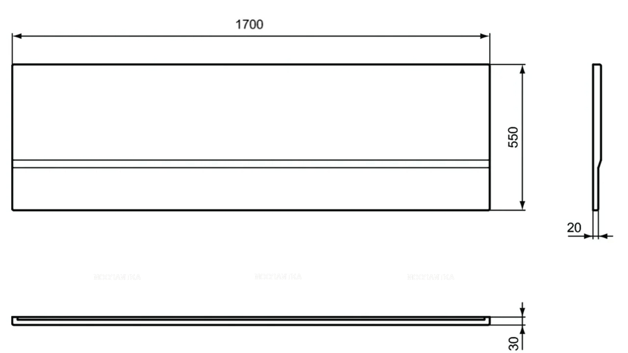 Фронтальная панель Ideal Standard Hotline для ванны 170 см K230001 - изображение 6
