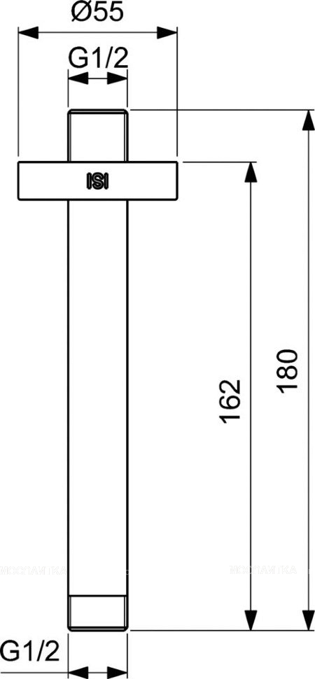 Кронштейн для верхнего душа 150 мм Ideal Standard B9446XG - изображение 2