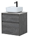 Комплект мебели для ванной Aquanet Nova Lite 60 см 242577, 2 ящика, венге, черный - 7 изображение