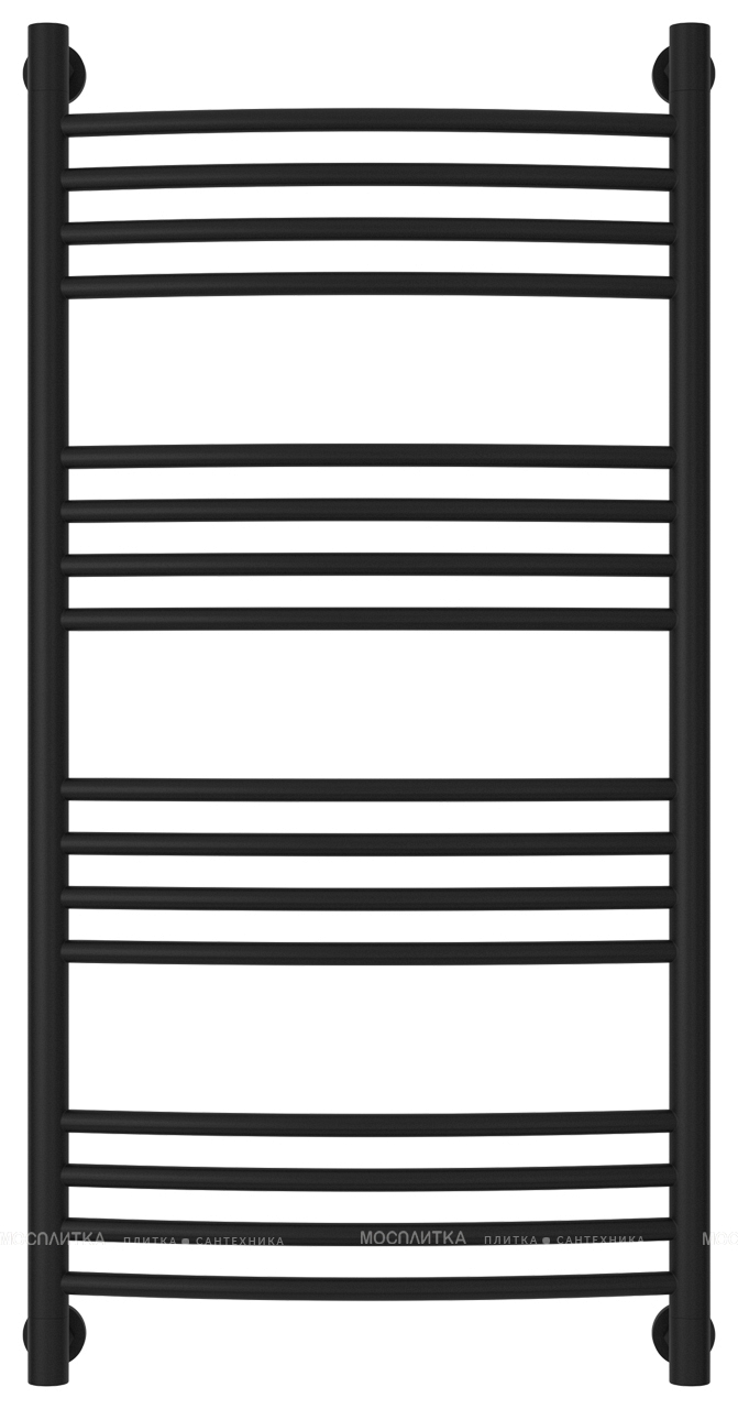 Полотенцесушитель водяной Сунержа Богема+ 100х50 см 31-0221-1050 матовый черный - изображение 2