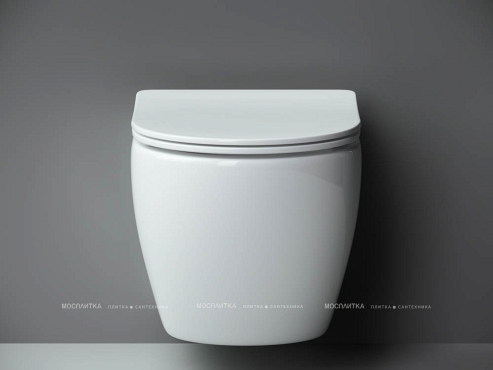 Комплект подвесной безободковый унитаз Ceramica Nova Metropol Rimless с крышкой-сиденьем CN4002 + инсталляция Geberit Duofix Sigma Plattenbau 111.362.00.5 - 3 изображение