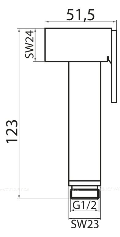 Гигиеническая лейка Cezares CZR-ID3-01, хром - изображение 3