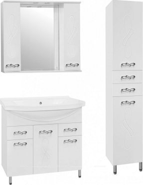 Зеркальный шкаф Style Line Венеция 90/С белый - 2 изображение