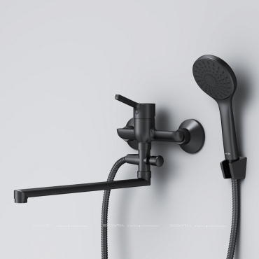 Смеситель для ванны с душем Am.Pm X-Joy S F85B90122 матовый черный - 5 изображение