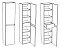 Шкаф-пенал Corozo Альтаир 35 SD-00000504 подвесной белый - 3 изображение