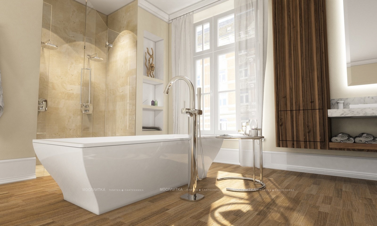 Смеситель Grohe Grandera 23318IG0 для ванны, напольный, хром/золото - изображение 7