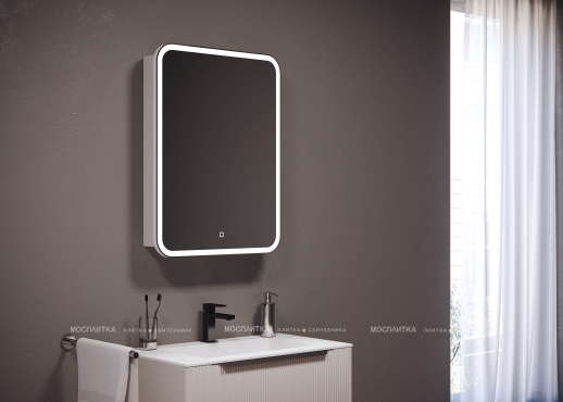 Зеркальный шкаф Creto Zoe 60х80 с LED подсветкой 16-602800Z - 2 изображение
