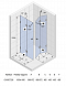 Душевой уголок Riho Scandic Mistral M211 GX0307200 100x100 см стекло прозрачное дверь складная - изображение 2