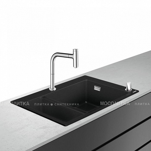 Кухонная мойка с встроенным смесителем Hansgrohe C51-F660-07 43220000, черный - изображение 2