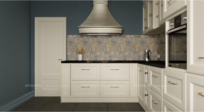 Дизайн Кухня в стиле Прованс в белом цвете №12821 - 4 изображение