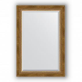 Зеркало в багетной раме Evoform Exclusive BY 3432 63 x 93 см, состаренная бронза с плетением