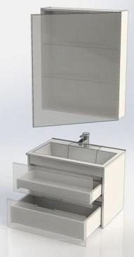 Комплект мебели для ванной Aquanet Алвита 70 белый - 10 изображение