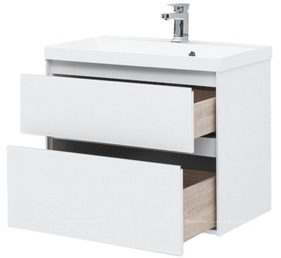 Комплект мебели для ванной Aquanet Гласс 80 белый - 7 изображение