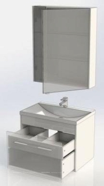 Комплект мебели для ванной Aquanet Августа 75 белый - 7 изображение