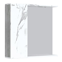 Зеркальный шкаф Onika Марбл 75 см 207524 мрамор / камень бетонный1
