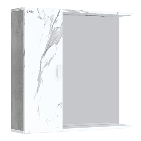 Зеркальный шкаф Onika Марбл 75 см 207524 мрамор / камень бетонный