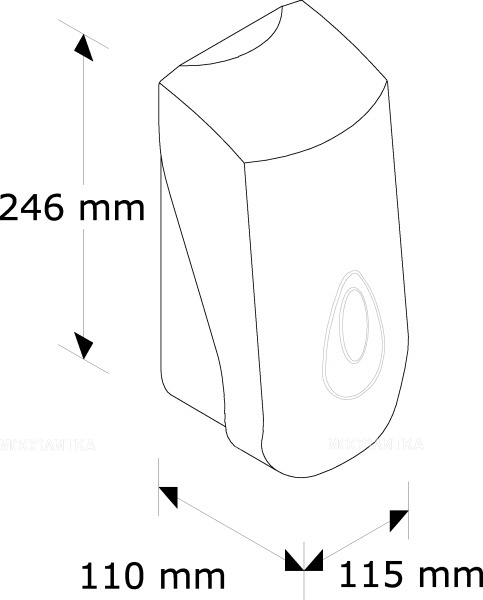 Дозатор жидкого мыла Merida Top Maxi серая капля - изображение 2
