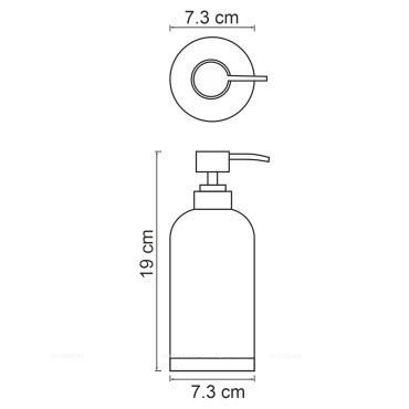 Дозатор для жидкого мыла Wasserkraft Mindel K-8899 белый матовый - 3 изображение