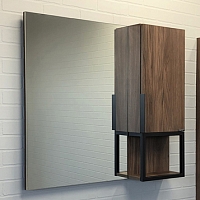 Зеркальный шкаф Comforty Равенна Лофт-90 00-00006656 дуб темно-коричневый1