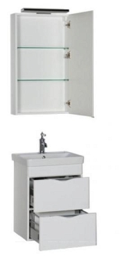 Комплект мебели для ванной Aquanet Орлеан 50 белый - 3 изображение