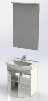 Комплект мебели для ванной Aquanet Ирис 60 2 фасада - 10 изображение