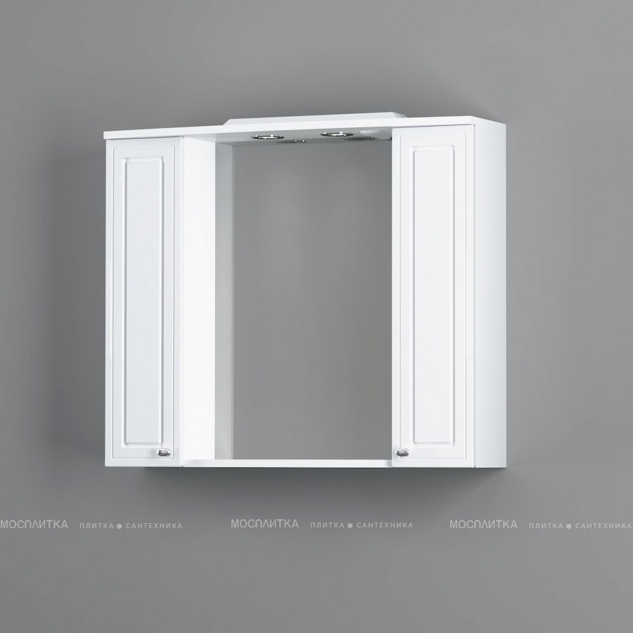 Зеркальный шкаф RedBlu by Damixa Palace One 85 с подсветкой, белый M41MPX0851WG - изображение 3