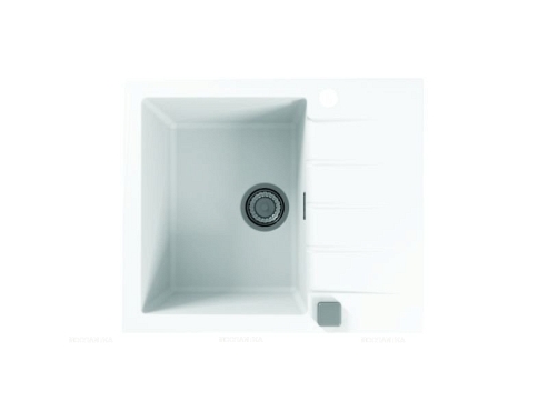 Кухонная мойка Alveus Cadit 10 Granital 1132017 белая в комплекте с сифоном