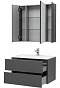 Комплект мебели для ванной Aquanet Алвита 90 серый антрацит - изображение 4
