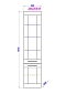 Шкаф-пенал Aqwella Манчестер MAN0535, 35 см, подвесной - 3 изображение