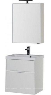 Комплект мебели для ванной Aquanet Латина 60 2 ящика белый - 4 изображение