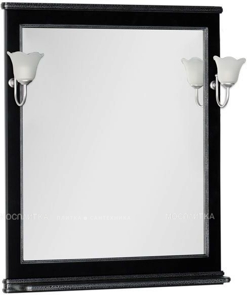 Зеркало Aquanet Валенса 80 00180299 черный краколет / серебро - изображение 3