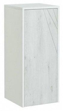 Подвесной шкаф с бельевой корзиной Aquaton Сакура, ольха наварра/Белый глянец