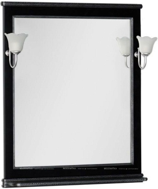 Зеркало Aquanet Валенса 80 00180299 черный краколет / серебро - 3 изображение