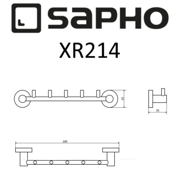 Полотенцедержатель Sapho X-Round XR214 хром - 2 изображение