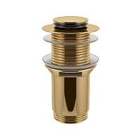 Донный клапан для раковины Wellsee Drainage System 182136000, золото, без перелива